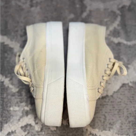 Superga 2790 Platform Sneakers- Women's Beige Canvas - Picture 3 of 10